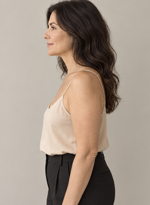 Avant : avec un soutien-gorge classique