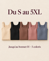 Du S au 5XL, jusqu'au bonnet H, 5 coloris
