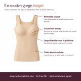 Débardeur Velkut : bretelles larges, coussinet cousu, large bande sous la poitrine, tissu sans couture